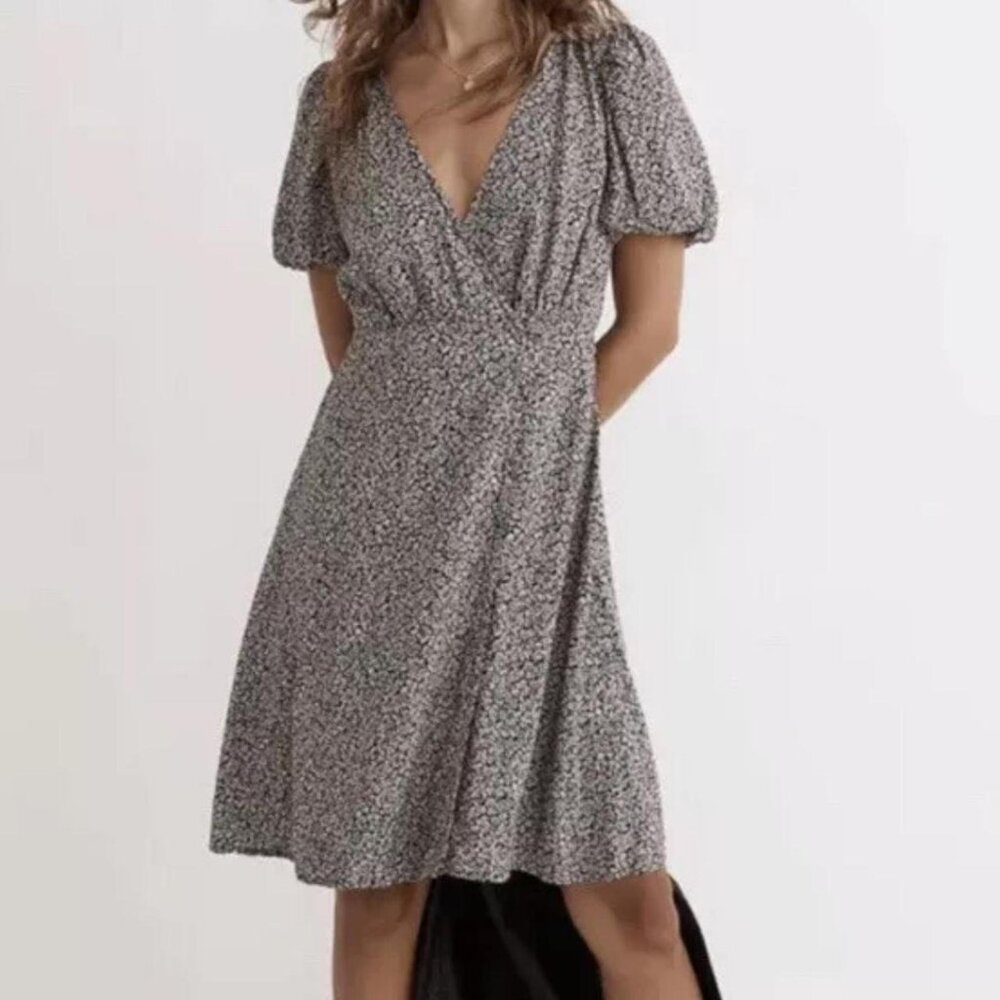 Madewell Women's Wrap Mini Dress in Tudor Floral size 8